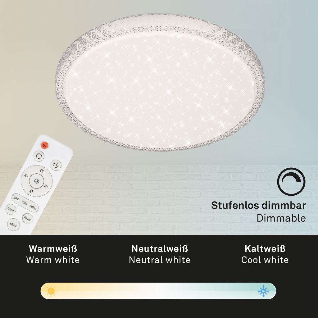 STERNENHIMMEL LED Deckenleuchte, Ø 39 cm, 24 W, Weiß