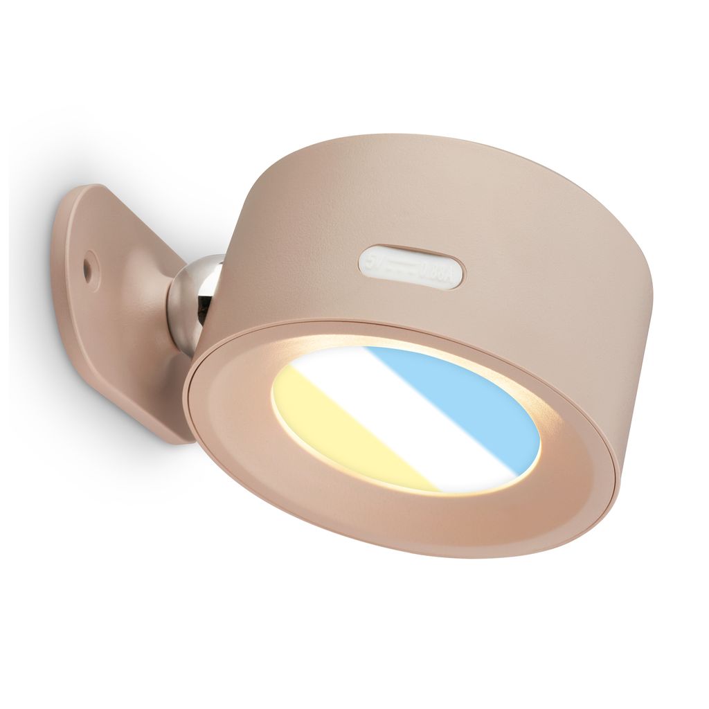 Briloner Tari Wandleuchte Kabellos ohne Bohren, Dimmbar, CCT, Magnetisch, Beige