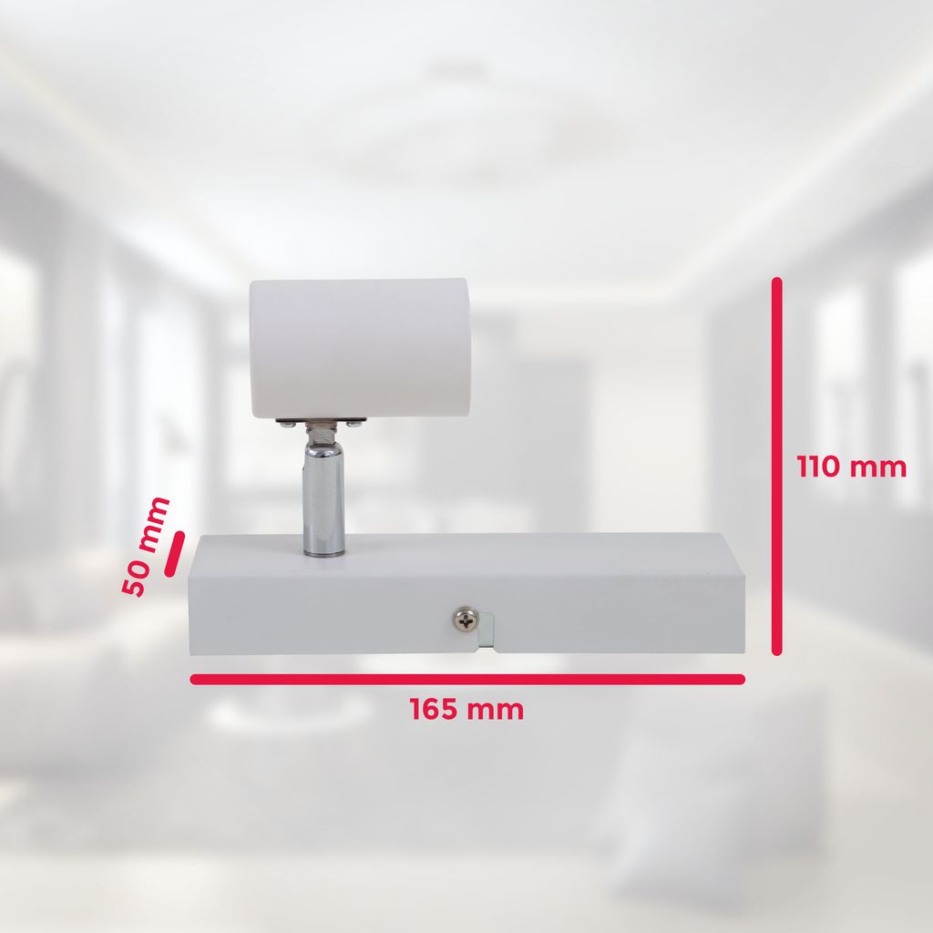 B.K.Licht Wall Light, Rotatable Spot, E27 Socket, Bulb not Included, Spotlight for Living Room, Bedroom & Corridor, White Lamp, Metal, Swivel Design IP20 230V