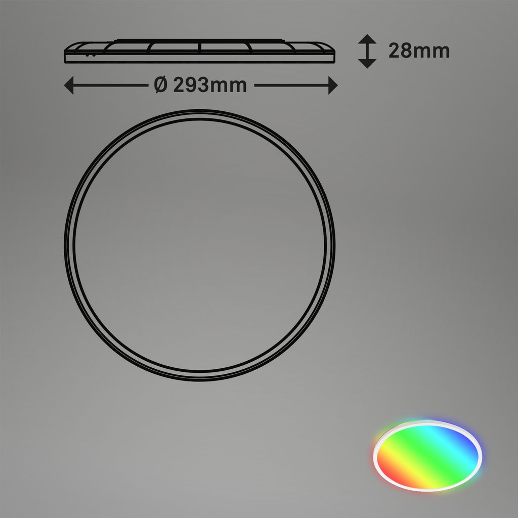 Sottile Pannello LED Ø 29,3 cm 15W 1850lm bianco