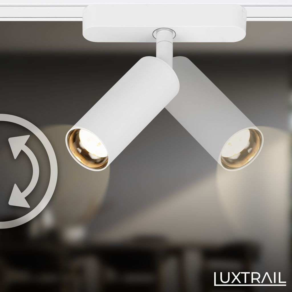 Briloner Luxtrail Schienensystem, Erweiterungsset, 2x LED Spots, Weiß