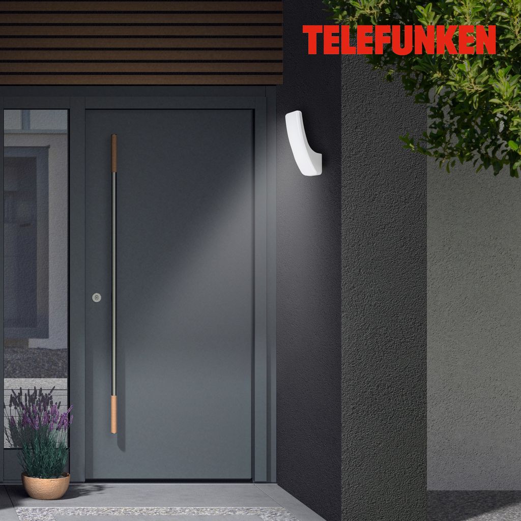 TELEFUNKEN LED Außenleuchte 26,3 cm 15W 1800lm silber