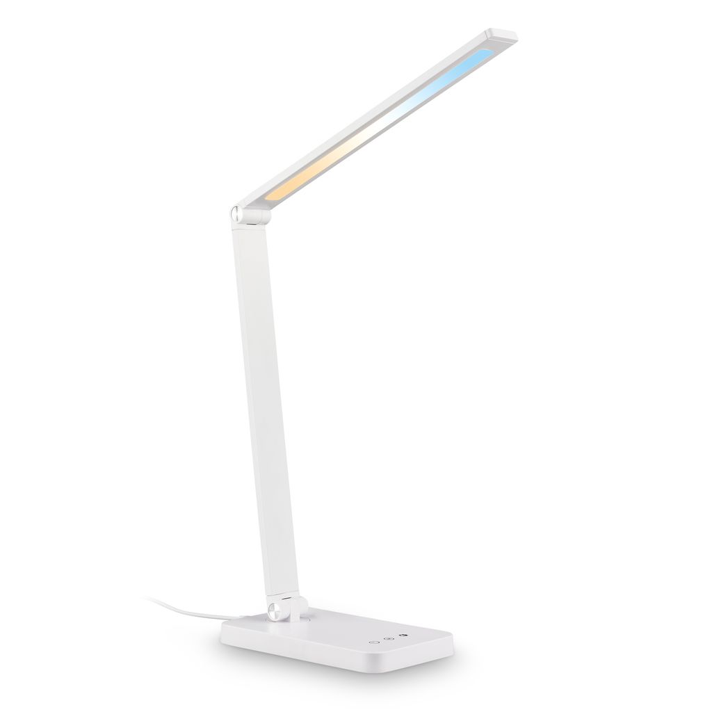 Rick Schreibtischlampe - 4,8W, 400lm, LED, Touch, Dimmbar, CCT, Weiß