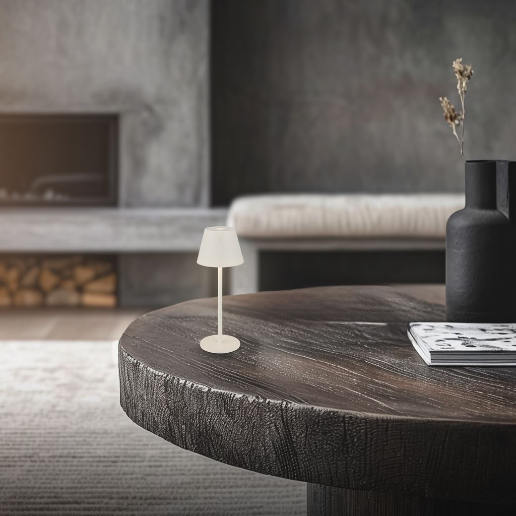 LED Tischlampe Akku LED Tischleuchte Kabellos Dimmbar Touch Aussen/Innen 7