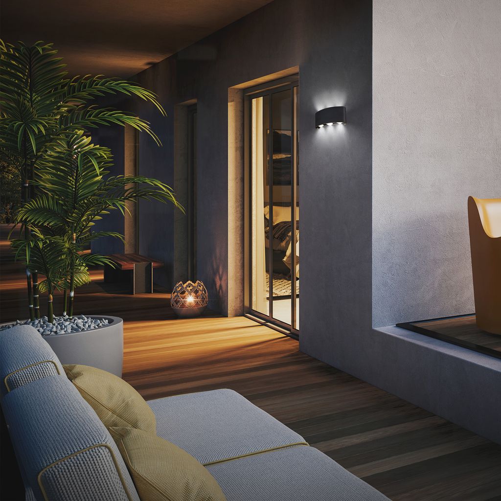 Will Outdoor Wall Light - 6.5W, 700lm, LED, Neutral White, IP44, Black