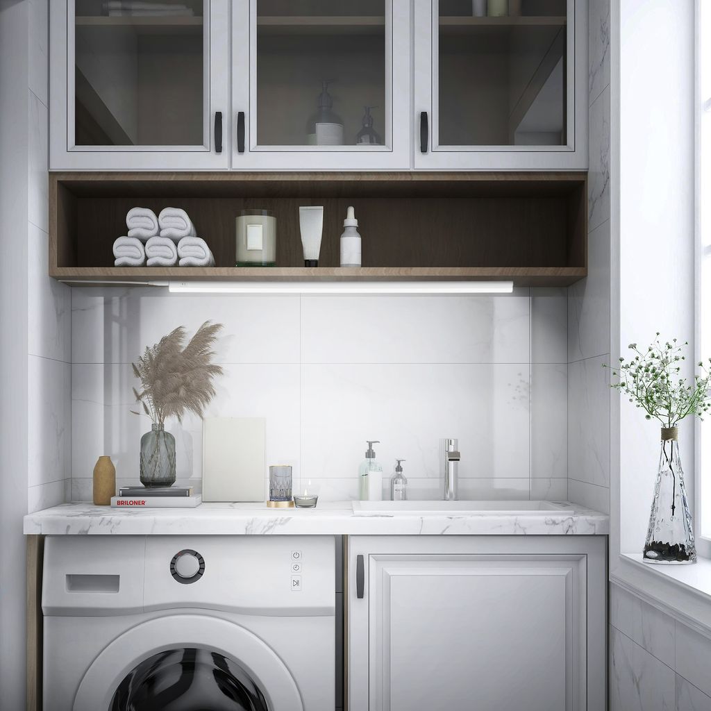 LED Unterbauleuchte 87,3 cm 10W, 1100lm, Neutralweiß, An-/Aus-Schalter, erweiterbar, Weiß