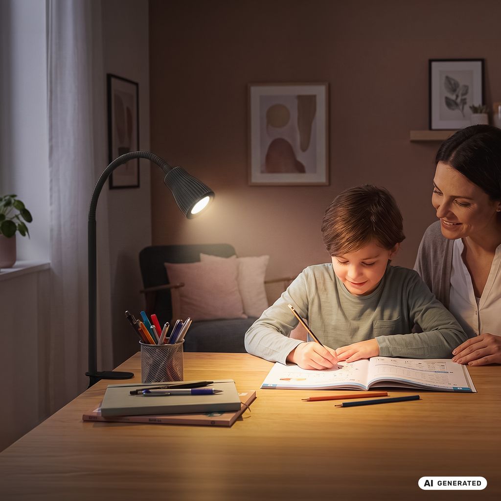 Riff Klemmlampe - 3,5W, 400lm, LED, Schwenkbar, Warmweiß, Schwarz