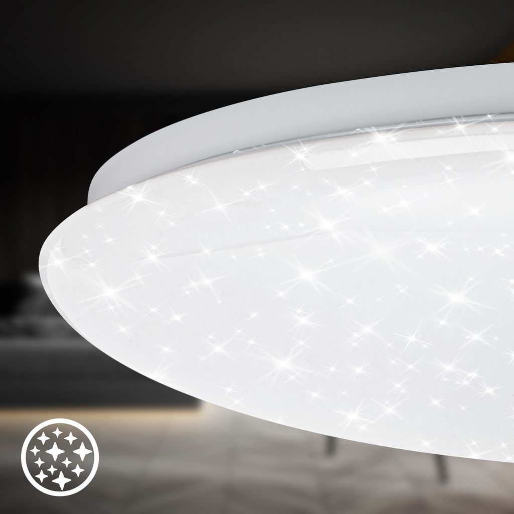 Lumenia Deckenleuchte Ø38 cm - 24,5W, 3000lm, LED, Sternenhimmel, Dimmbar, Weiß