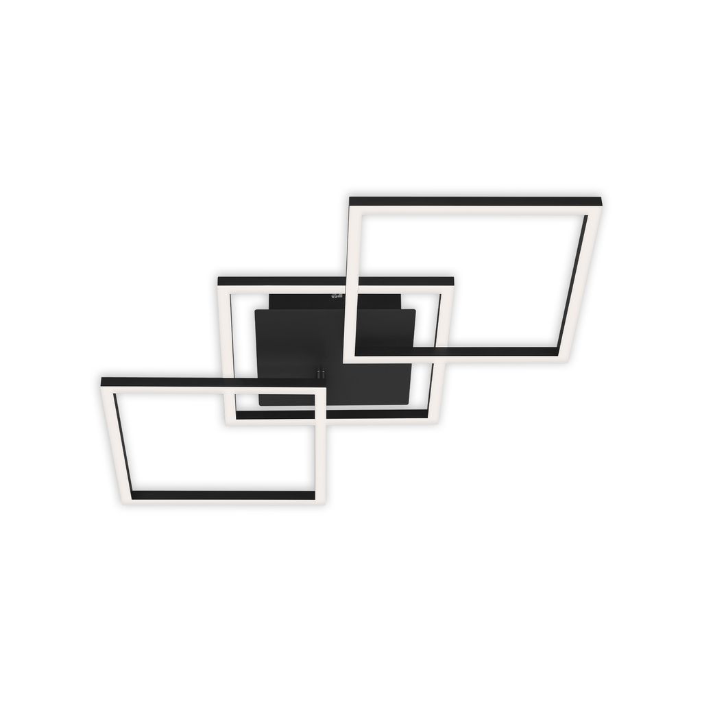 LED Deckenleuchte Dimmbar drehbar 30 W schwarz Metall-Kunststoff Briloner 0