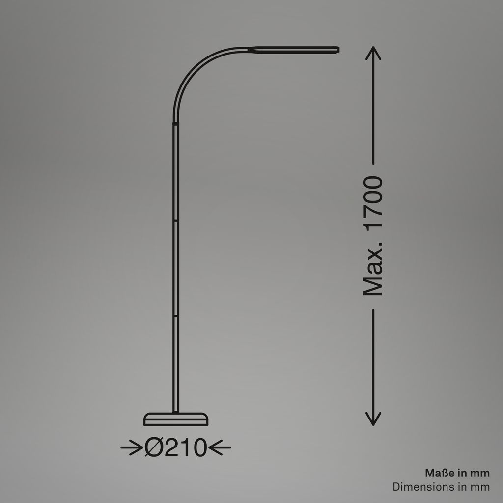 Mura Stehlampe - 6,5W, 600lm, LED, Dimmbar, Touch, Schwenkbar, Beige