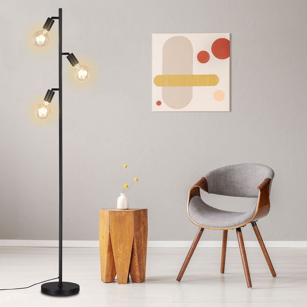 Stehleuchte Ø 22 cm 3 exkl E27 10W schwarz 3