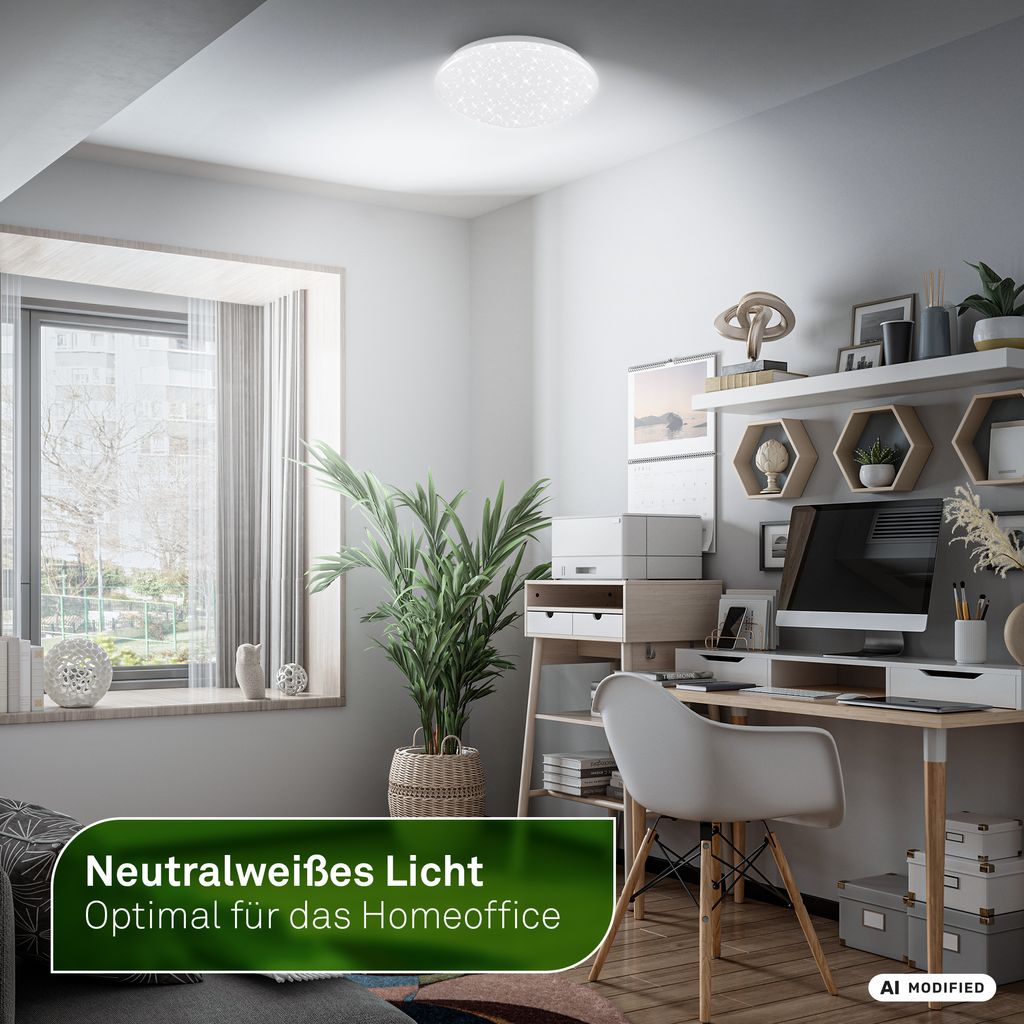 Vipe A Deckenlampe Ø29 cm - mit EEK A Lichtquelle*, Neutralweiß, Sternenhimmel, Weiß