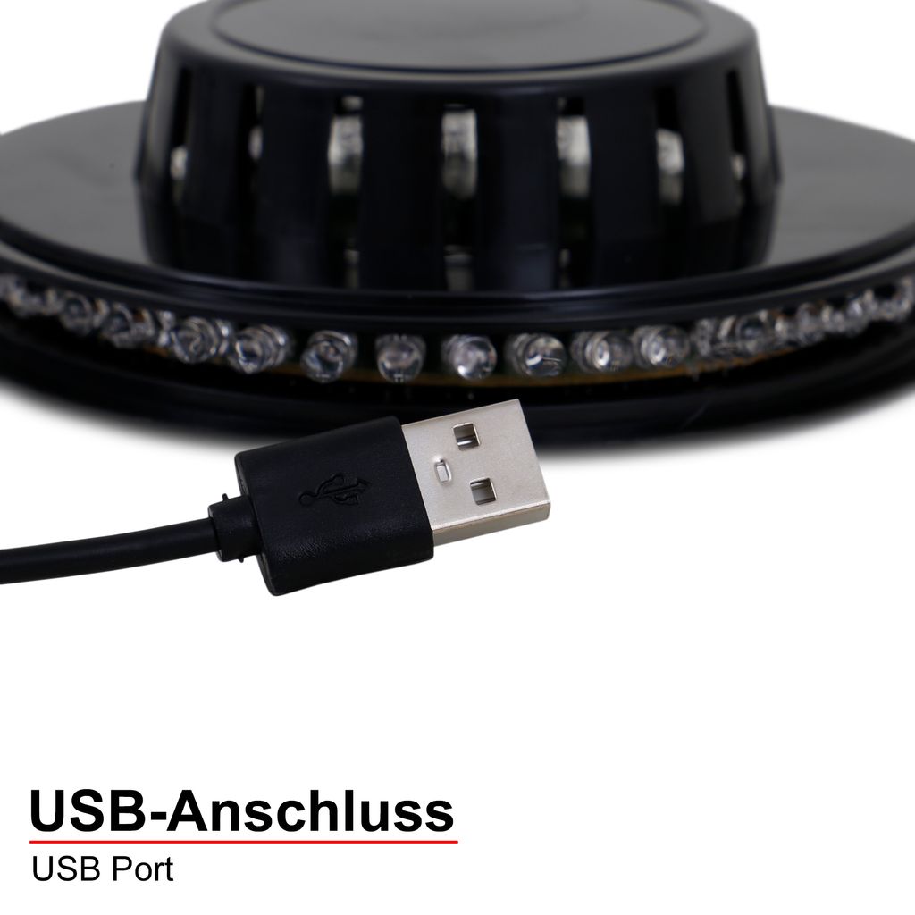 LED RGB Lichtrad Ø 12,5 cm max. 3W schwarz