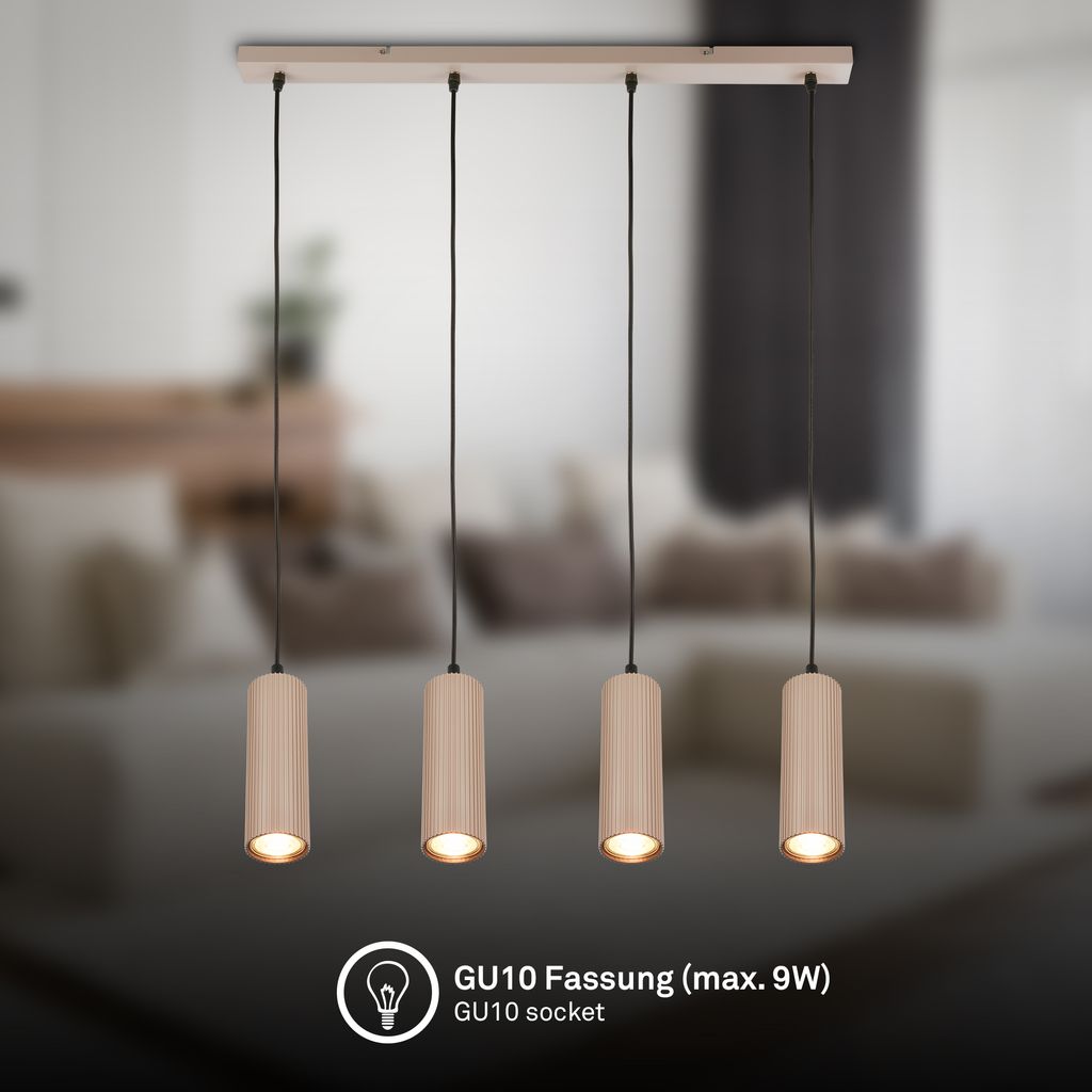 Ida Pendelleuchte - GU10 Fassung, max. 9W, Höhenverstellbar, Beige
