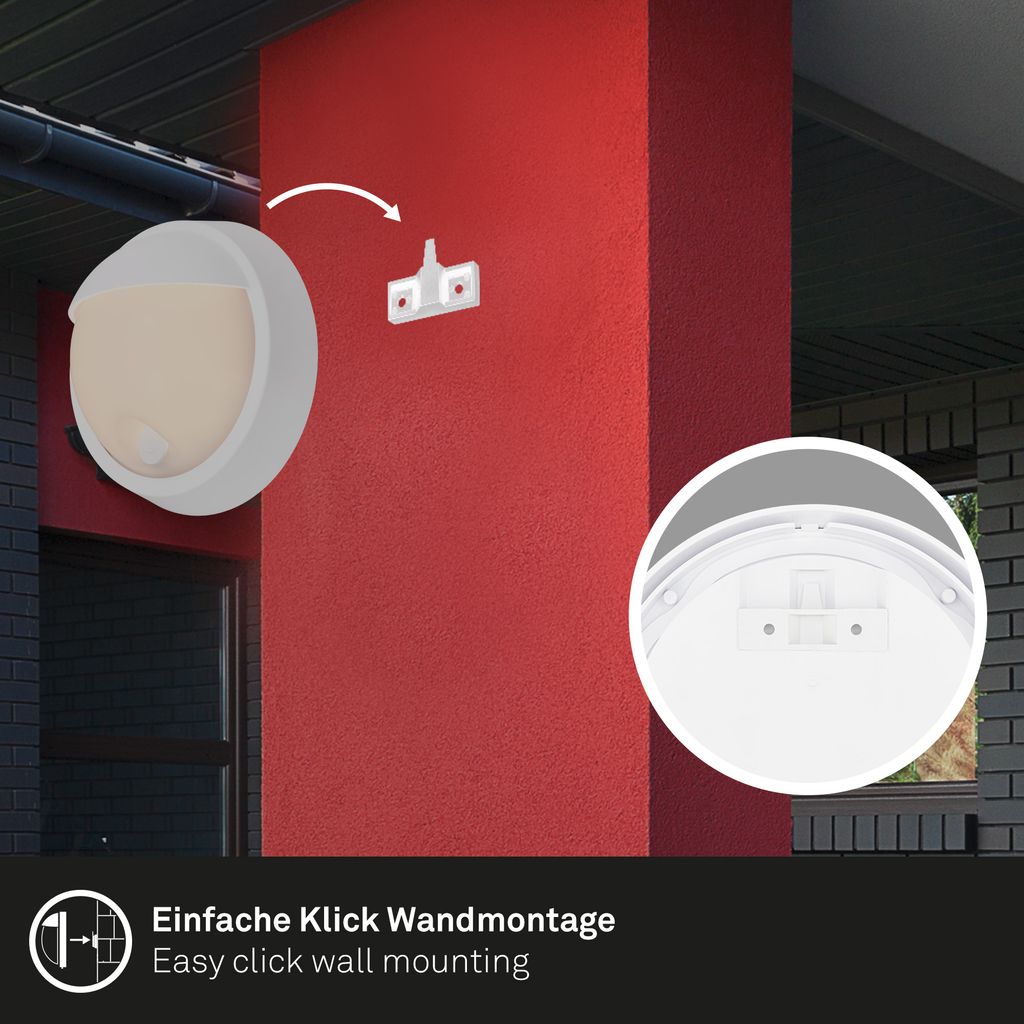 Puni LED Wandleuchte Aussen, Akku, Touchdimmer 3 stufig, Timer, Weiß