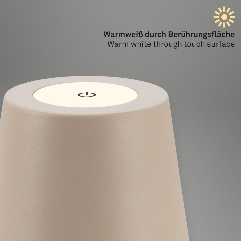 Tischlampe Akku Tischleuchte Kabellos Touch höhenverstellbar Akku tauschbar 12