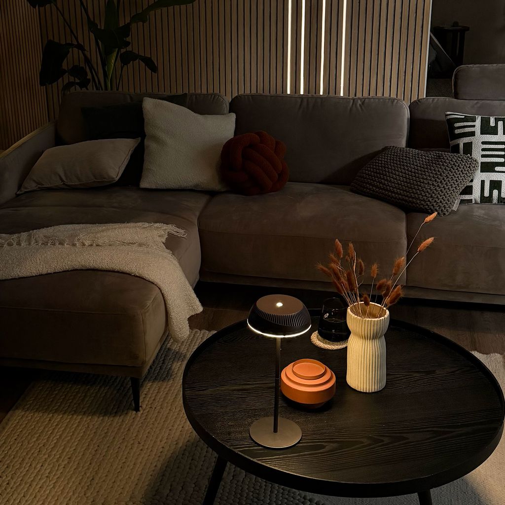 Alusta Tischleuchte - 2W, 200lm, Akku, LED, Touch, Dimmbar, Anthrazit, Bronze metallic