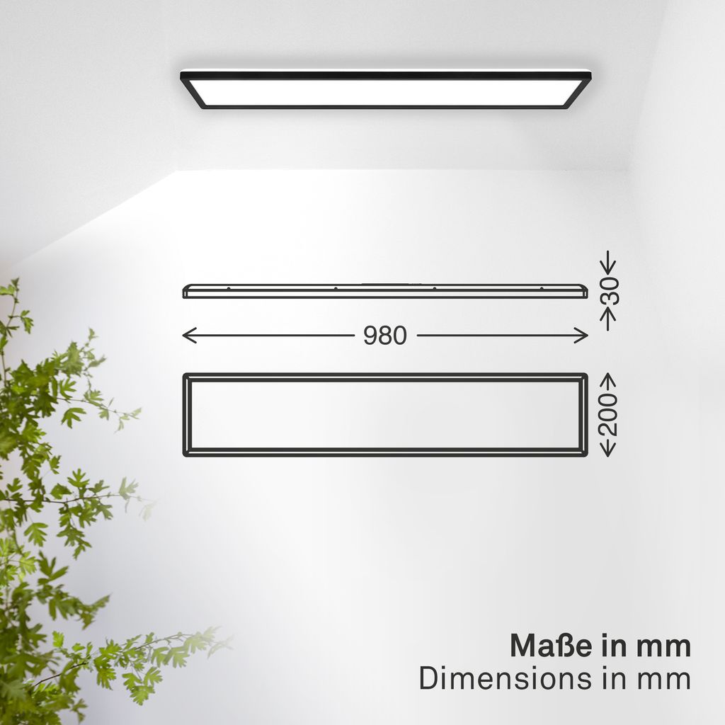 LED Deckenlampe LED Panel Deckenleuchte Flach Indirektes Licht IP44 11