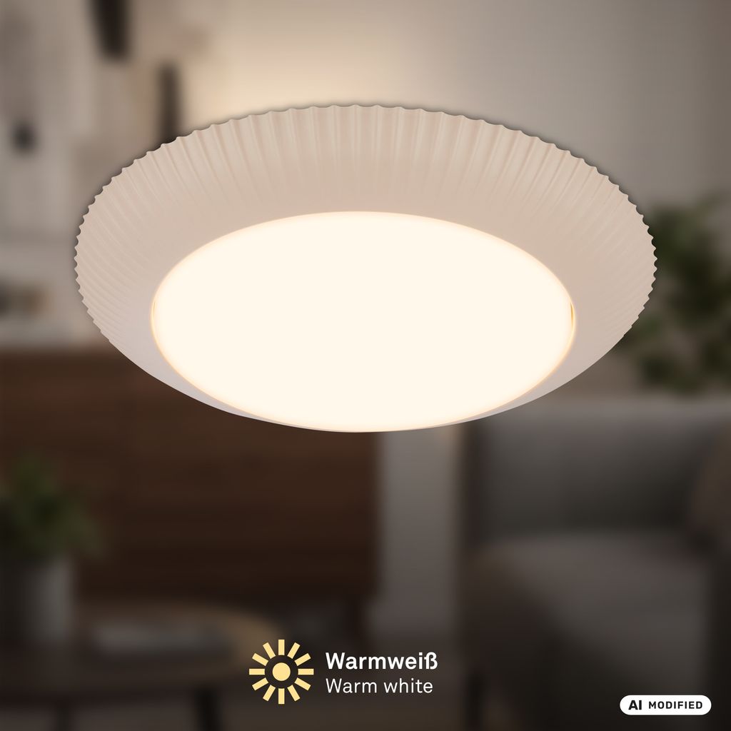 Solea Deckenlampe Ø39 cm - 17,5W, 2000lm, LED, Warmweiß, Beige