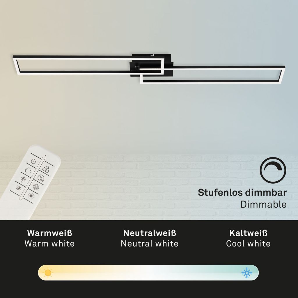 LED CCT Frame 110 cm 2x40W 2200lm black