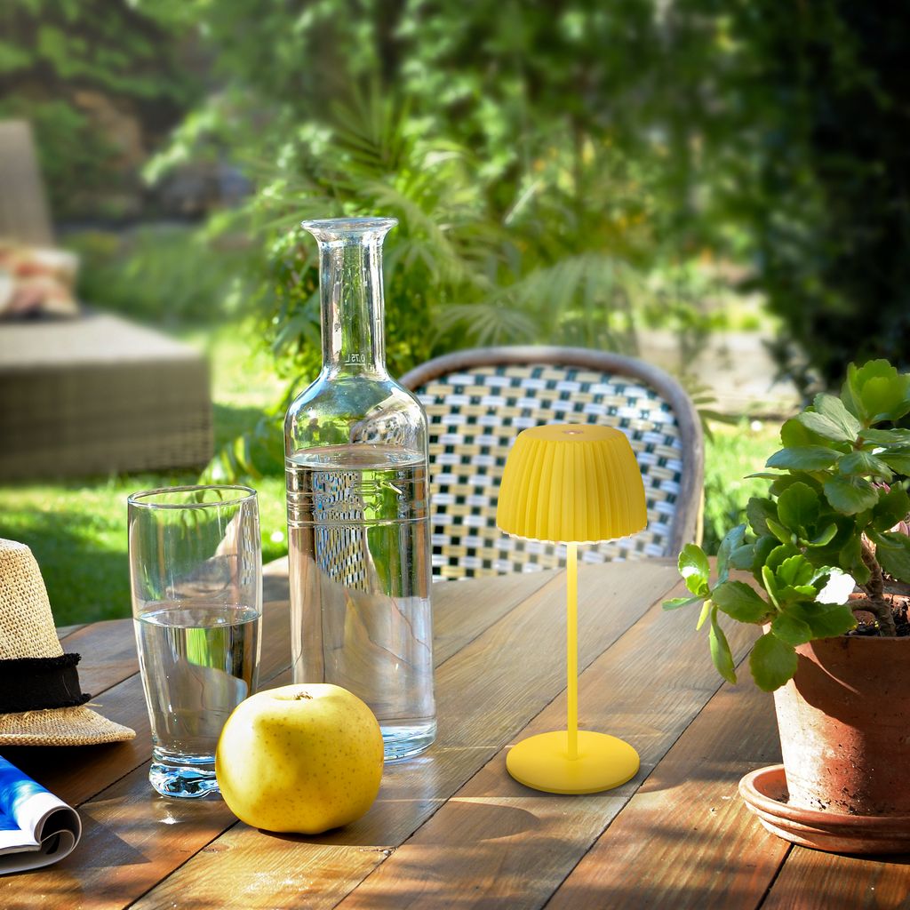 LED Tischlampe Akku LED Tischleuchte Dimmbar Kabellos Touch Aussen/Innen 7