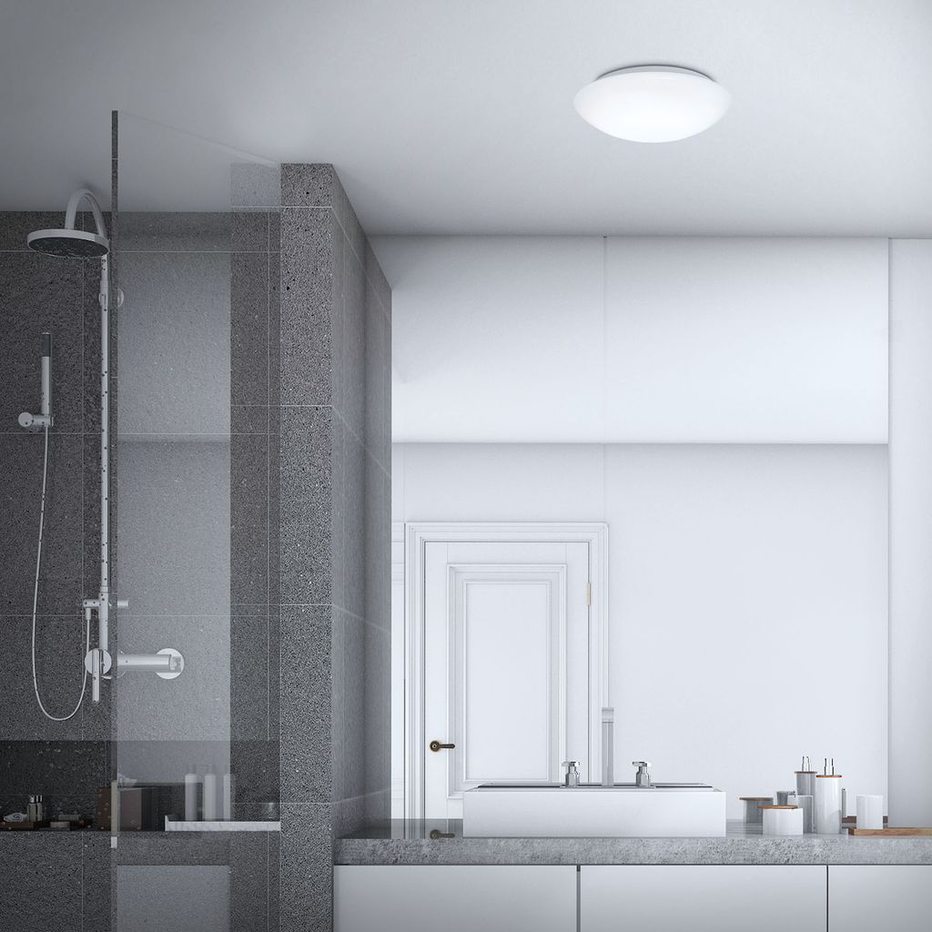 LED Deckenleuchte mit Bewegungsmelder Deckenlampe Sensor Lampe IP44 15W Weiß 5