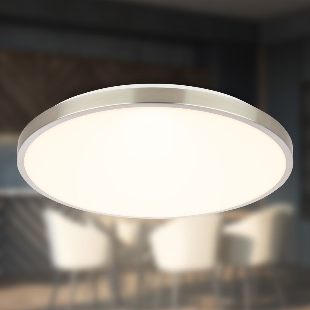 Competo Deckenleuchte Ø33 cm - 22W, 2400lm, LED, Warmweiß, Nickel-Matt