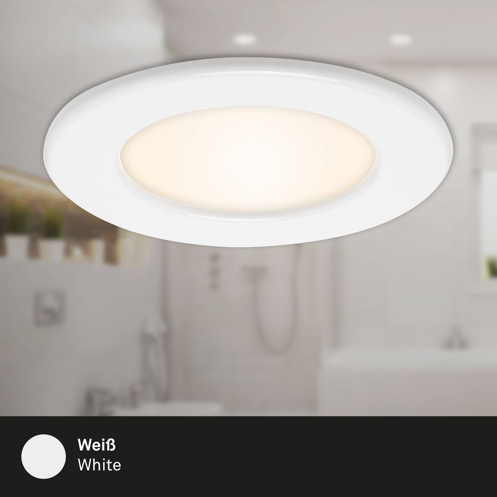 LED Einbauleuchte, Ø 11,5 cm, 6 W, Weiß