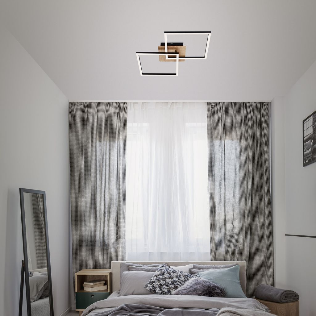 LED Deckenleuchte Dimmbar drehbar 24W schwarz Metall-Kunststoff Briloner 10