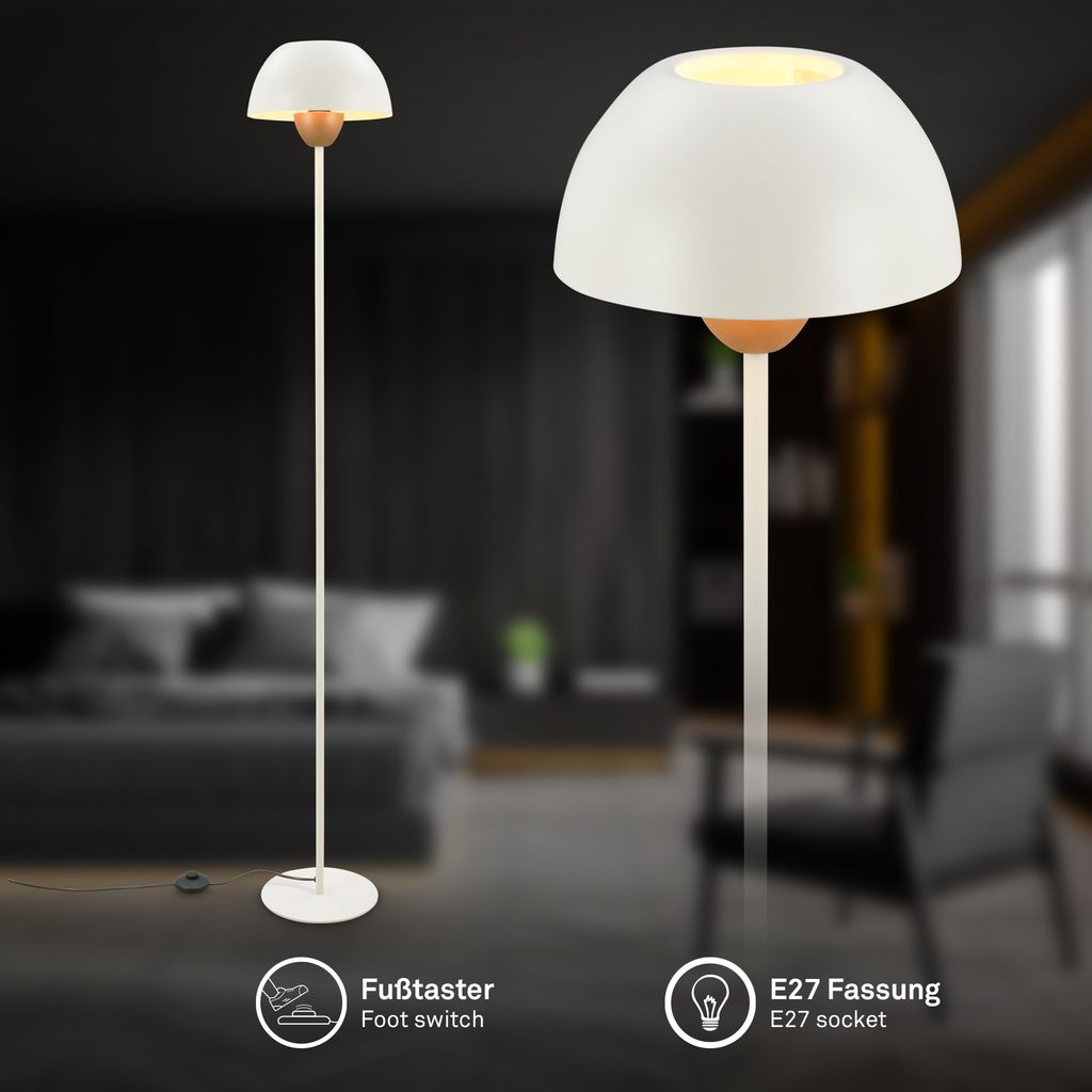 Gryde Floor Lamp - Switch, E27 socket, max. 10W, Coffee light grey