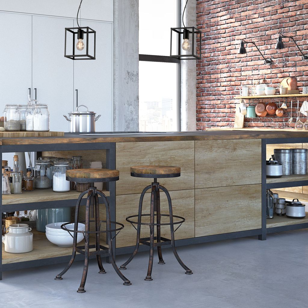 Pendelleuchte Pendellampe 1-flammig Hängelampe Black Steel 1x E27 40W Briloner 9