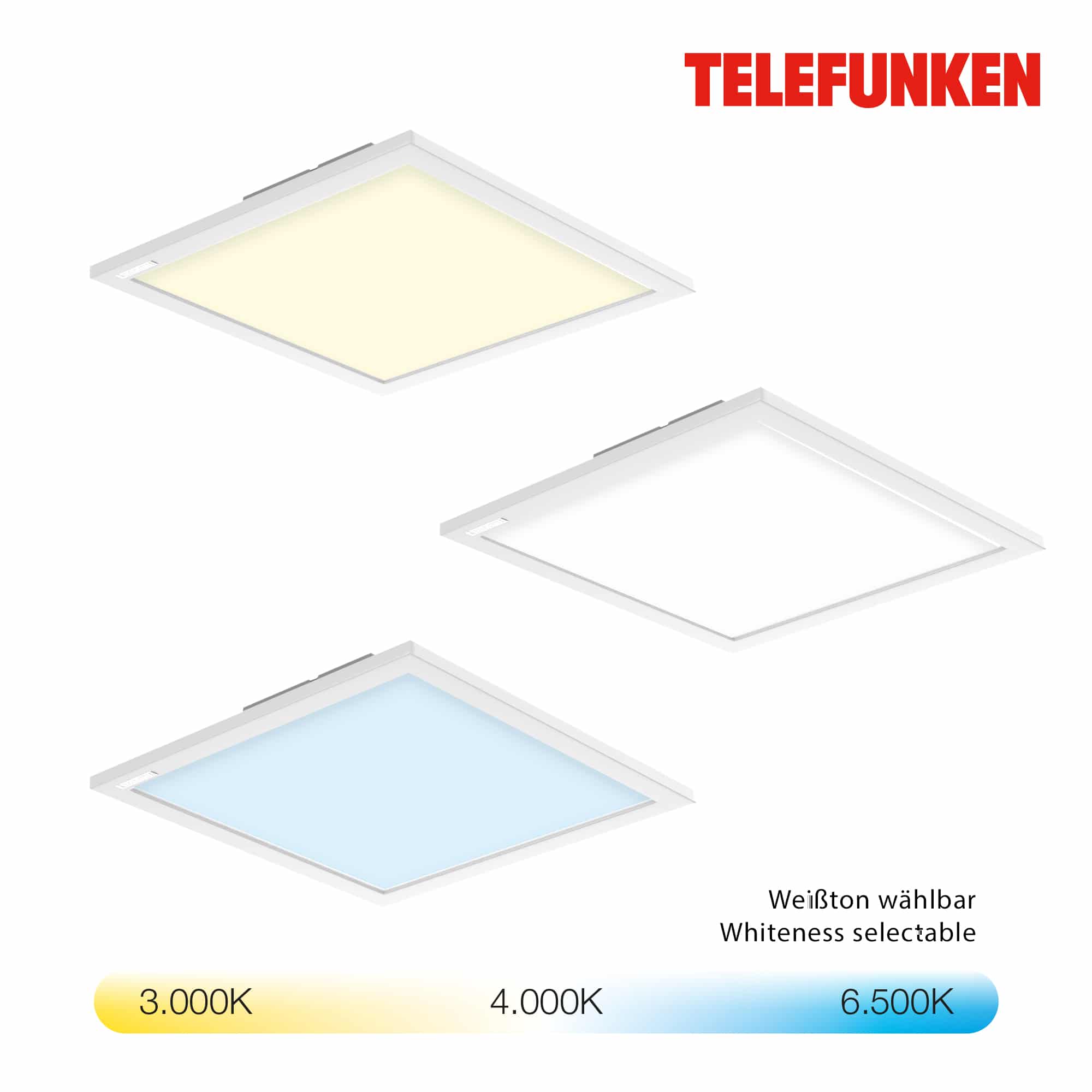 TELEFUNKEN Smart LED Panel, 29,5 cm, 18 W, Weiß