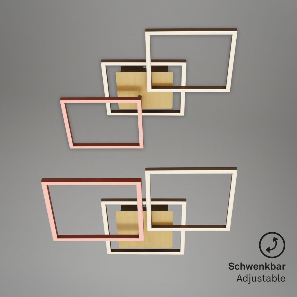 Briloner Leuchten FRAME - Wand-& Deckenleuchte - 3217017 - Stufenweise dimmbar - 3000K warmweiß - Memoryfunktion - Schwenkbar - 76.3 x 36.8 x 7.3 cm 5