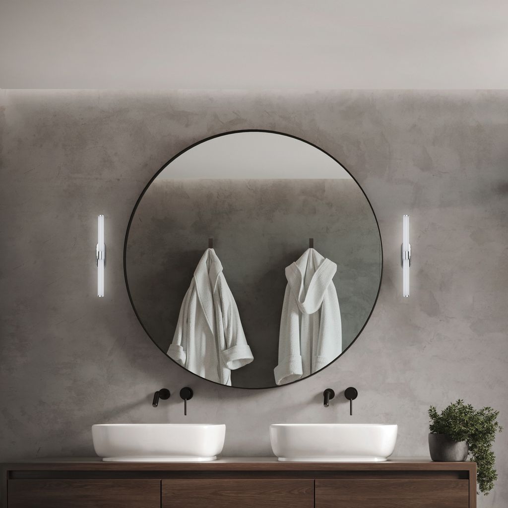 Runt Bathroom Mirror Lamp - 7W, 690lm, LED, Wall-mounted, 40cm, Neutral white, Chrome