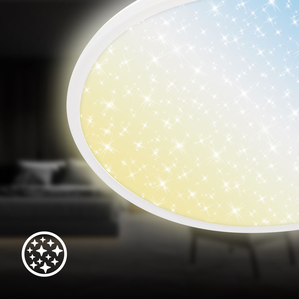 Slim LED Panel Ø37,5 cm - 22W, 3000lm, Fernbedienung, Dimmbar, Weiß