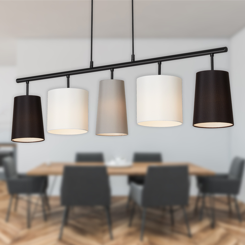 Pendelleuchte Pendellampe 5xE14 Design by Kare schwarz weiß grau Briloner 1