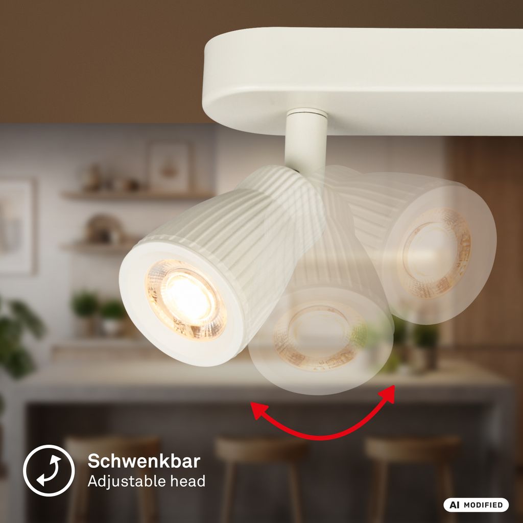 Riff Ceiling Spotlight 20 cm - 14W, 1600lm, LED, Adjustable, Off-White