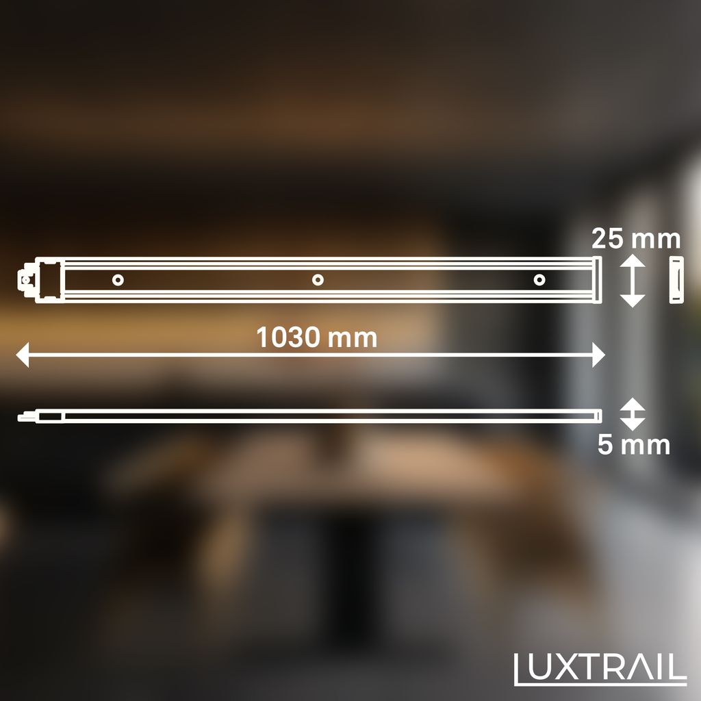 Briloner Luxtrail Schienensystem. Zubehör. Erweiterungskomponente. Schwarz. 1 m 6