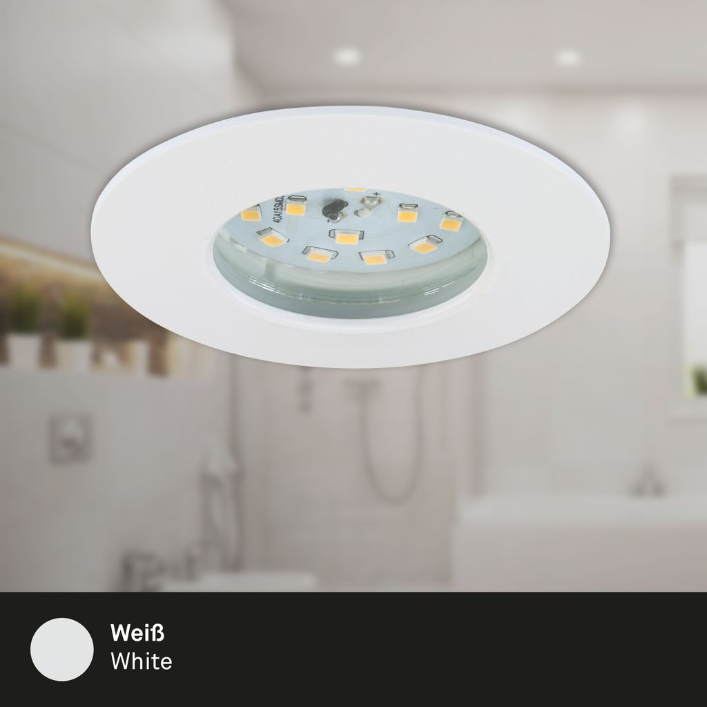 LED Einbauleuchte. Ø 7.5 cm. Weiß. Briloner Leuchten 1