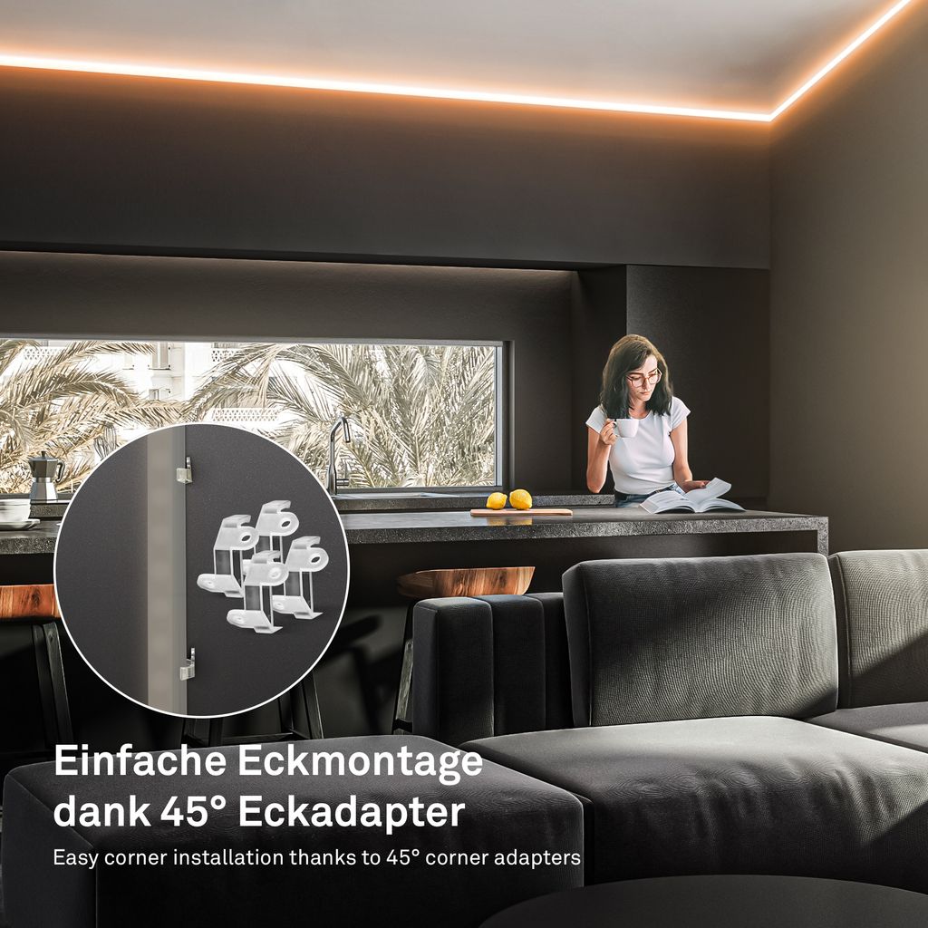 Pimp Your Stripe Erweiterungsset LED Strip 4m. Warmweiß. kürzbar. An/Aus 9