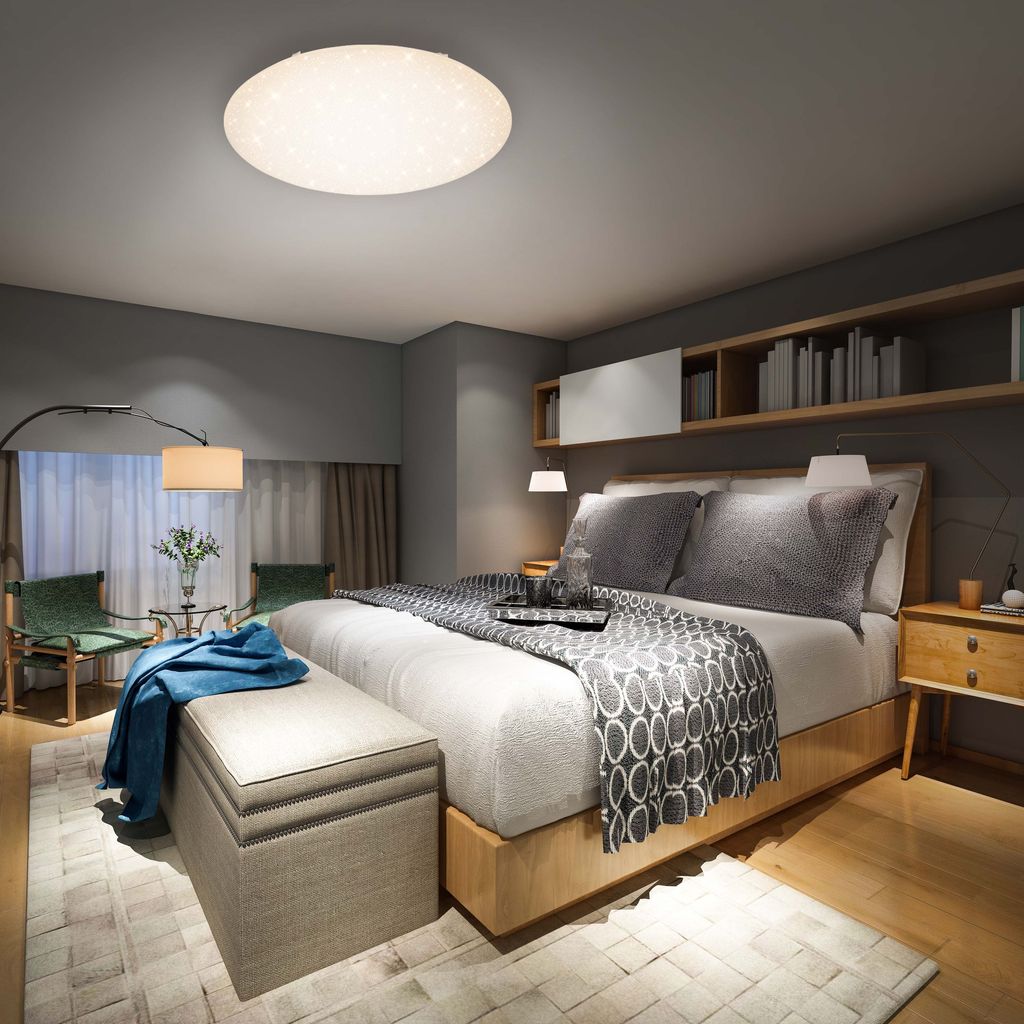 LED Deckenleuchte CCT dimmbar Sternenhimmel Fernbedienung Ø75.5cm 80W Briloner 3