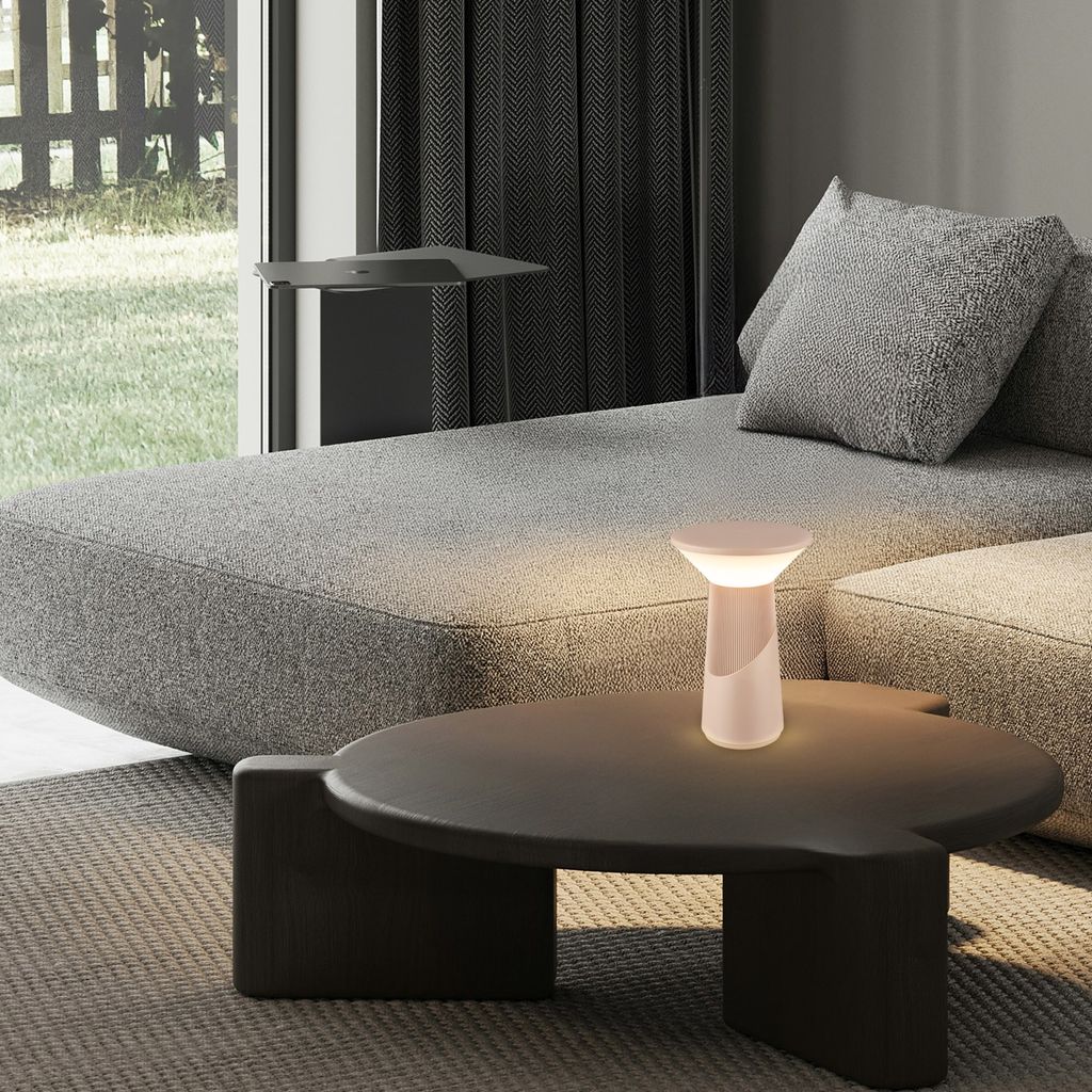 Briloner LED Tischlampe Kabellos 15x24cm 2.6W 200lm 2700K Warmweiß Dimmbar Design Award Beige - Tischleuchte Wohnzimmer Schlafzimmer Balkon 6