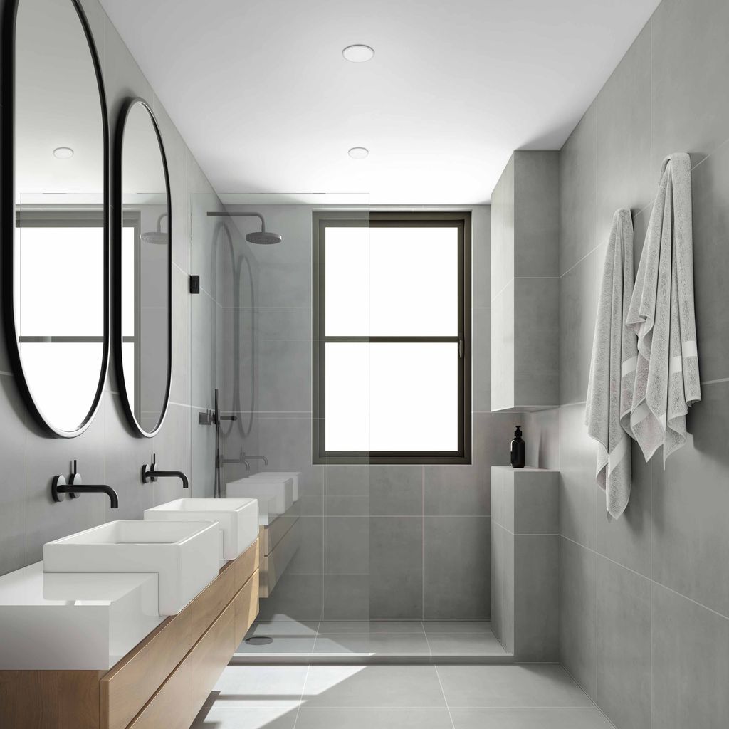 PLAT frameless LED-downlights, set of 3 I plastic-metal / white I incl. 3 x LED-platine 3W 350lm 3.000K I lifetime 25.000h, Ra>=80 I not dimmable I IP44 I 75x36mm (DxH) I Installation dimensions: 60x30mm (DxH)