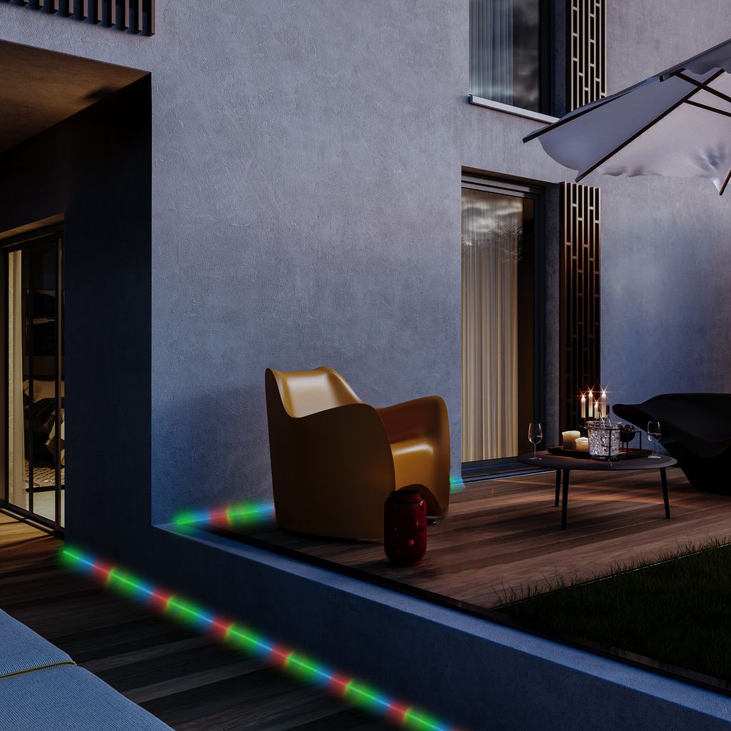 RGB LED Streifen, 1000 cm, transparent