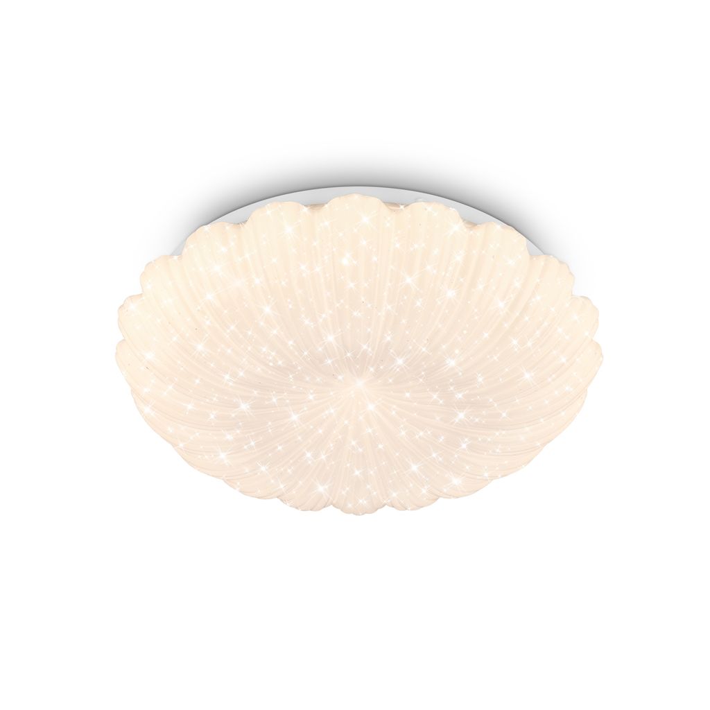 Cosmo Deckenlampe Ø28,5 cm - 16,5W, 1700lm, LED, Warmweiß, Sternenhimmel, Weiß