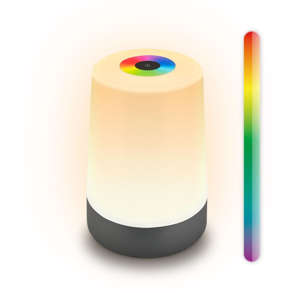 LED Tischlampe Akku LED Tischleuchte Dimmbar Kabellos Touch Terrasse RGB+W 14