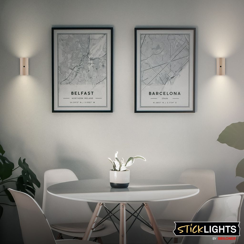 LED Wandleuchte Wandlampe ohne Stromanschluss Bewegungsmelder Akku ohne Bohren 4