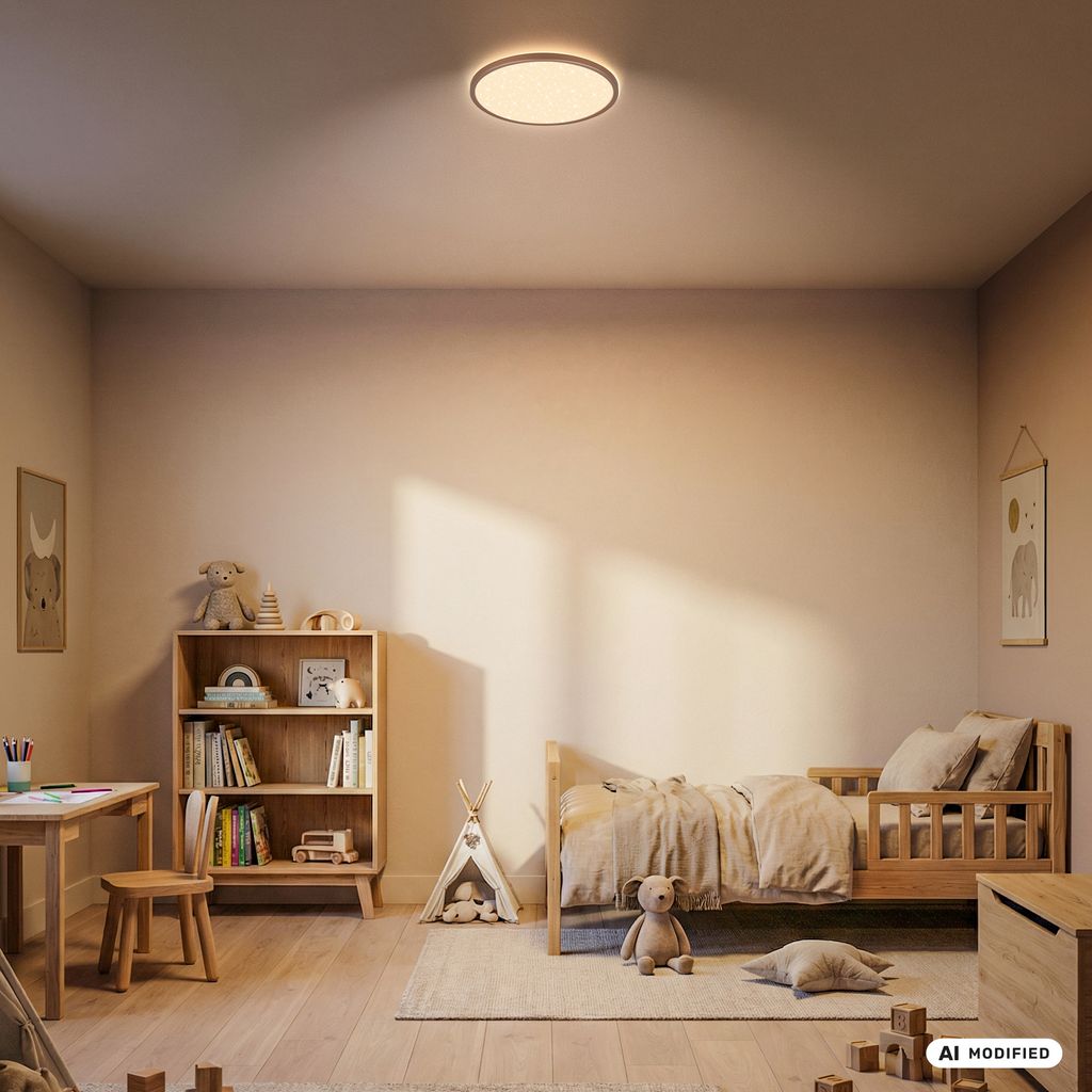 Slim LED Panel Ø29,3 cm - 18W, 2400lm, Fernbedienung, Dimmbar, CCT, Coffee