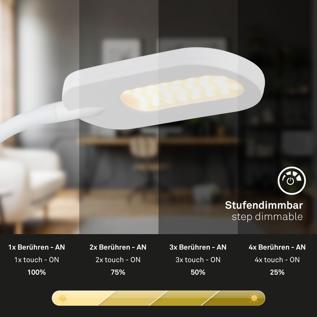 Wandleuchte, 52 cm, 6W, 650lm, weiß