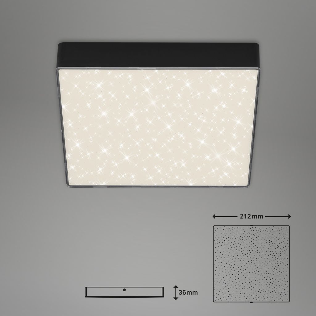 STERNENHIMMEL LED Deckenleuchte, 21,2 cm, 16 W, Schwarz